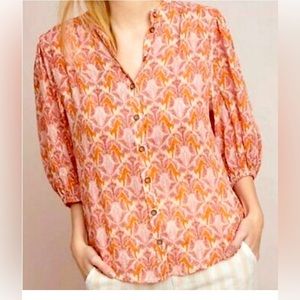 Maeve Anthropologie Kalapana Tiger Shirt